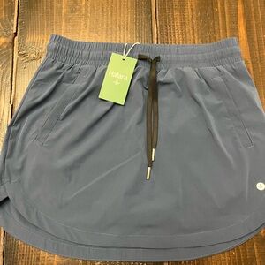 High Waisted Drawstring Side Pocket 2-in-1 Mini Golf Skirt Medium Oceana
